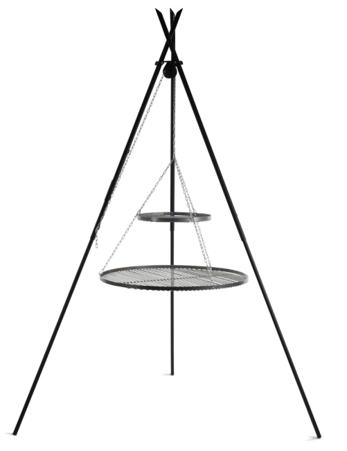 Schwenkgrill „TIPI“ 210 cm - Doppelrost aus Rohstahl Cook King